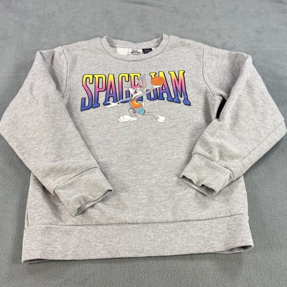 Space Jam A New Legacy Bugs Bunny Gray Crewneck Sweatshirt Mens Medium